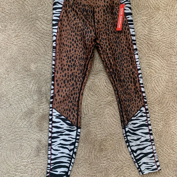 NWT Good American Animal Print Leggings - Picture 5 of 10